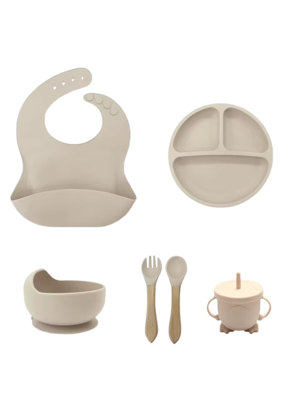 Vajilla de Silicona Beige