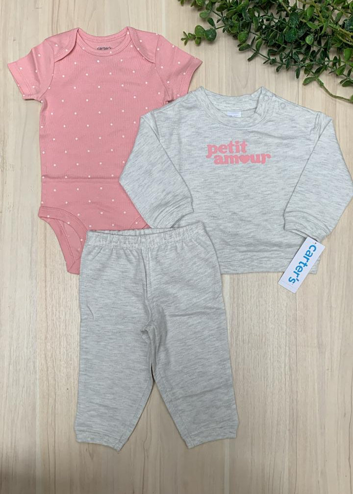 Set de 3 piezas con abrigo