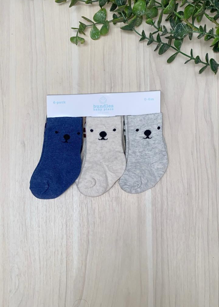 Medias 6 pares Talla 0 A 6 meses