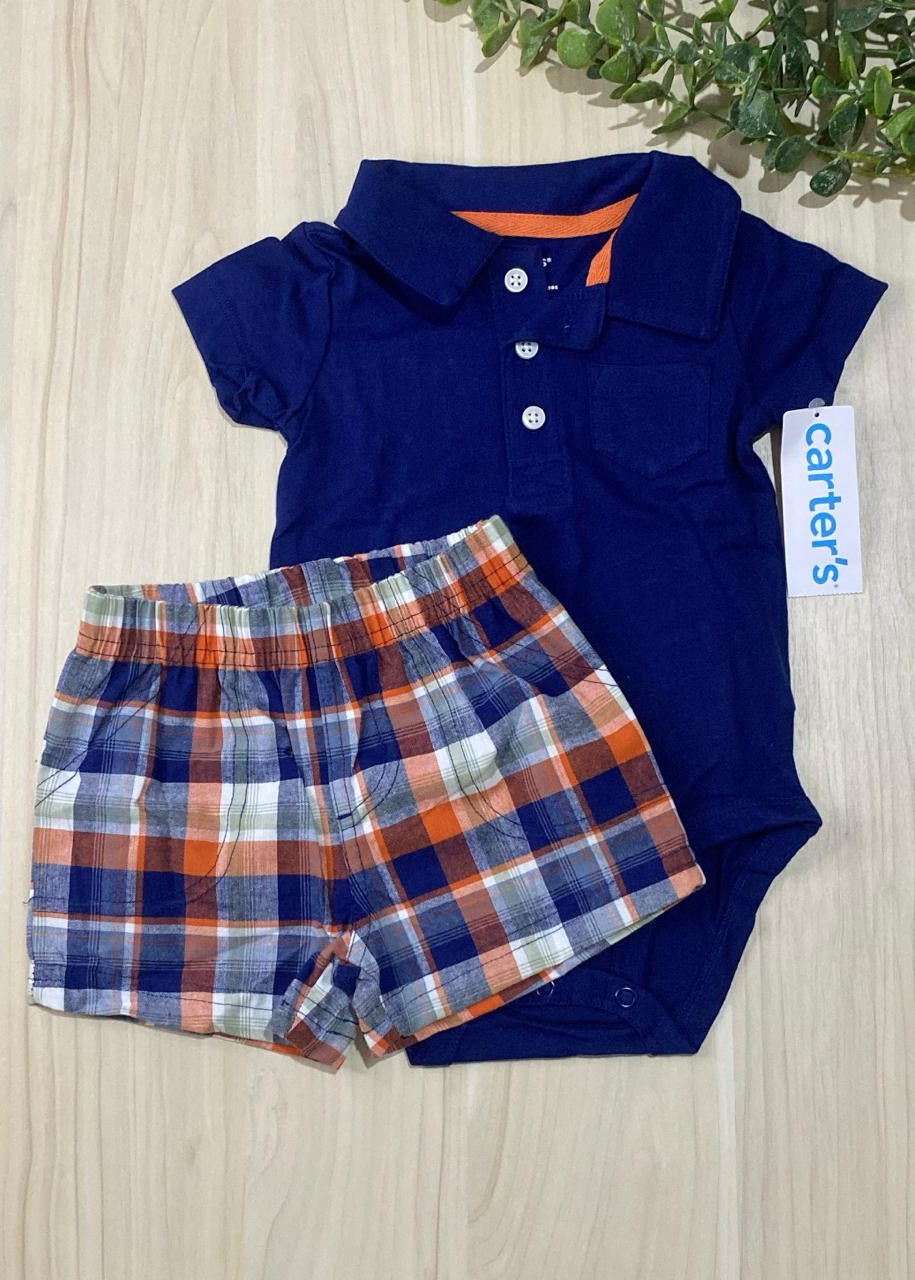 Conjunto azul a cuadros