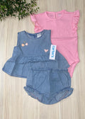 Set Denim con Corazones