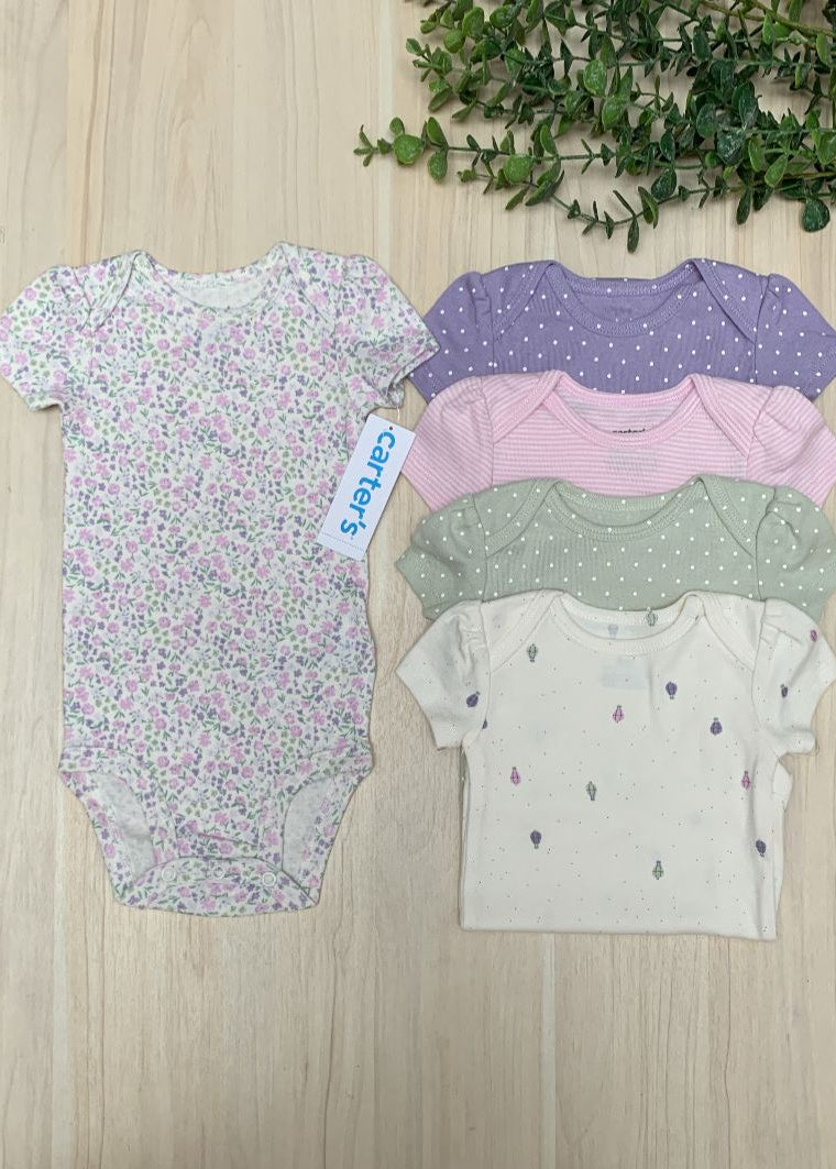 Set de 5 piezas polka dots y flores