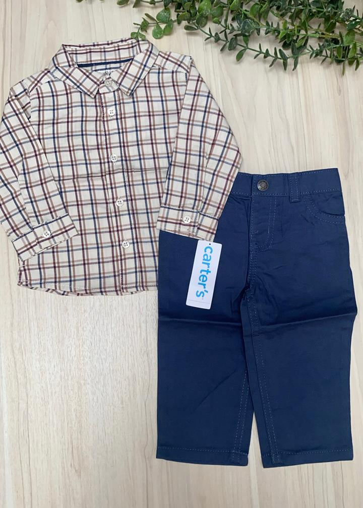 Conjunto camisa de cuadros