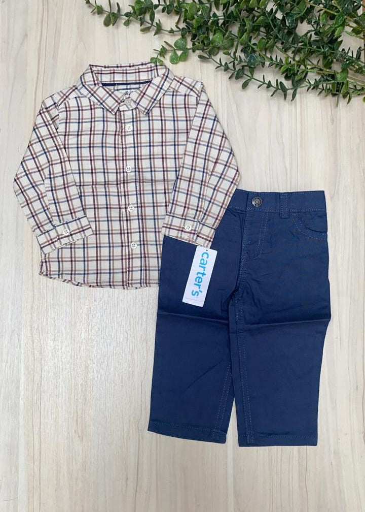 Conjunto camisa de cuadros