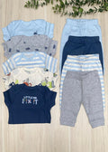 Set de bodys y pantalones 9 piezas