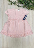 Vestido bordado rosa pastel