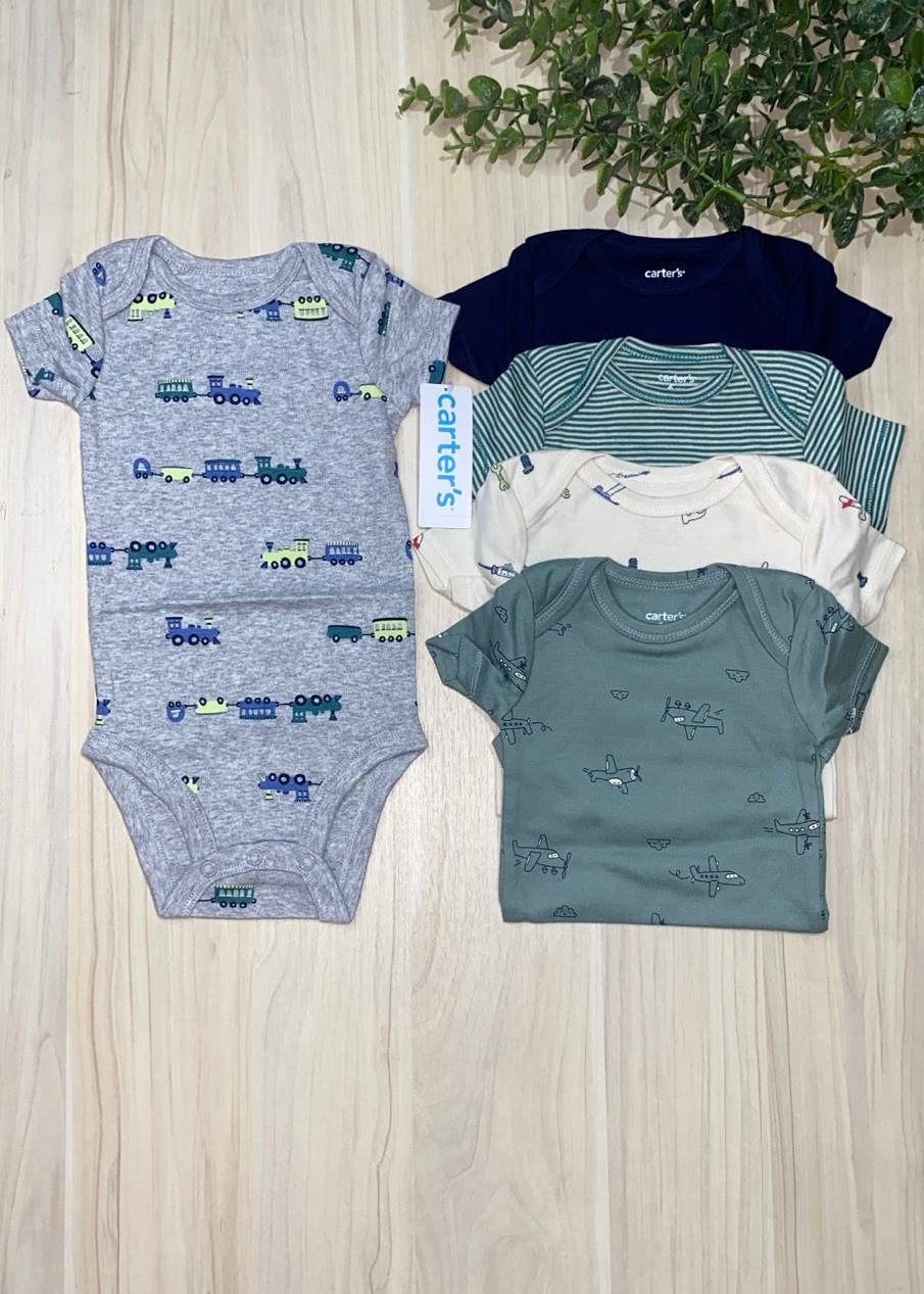 Set de 5 piezas trenes y aviones